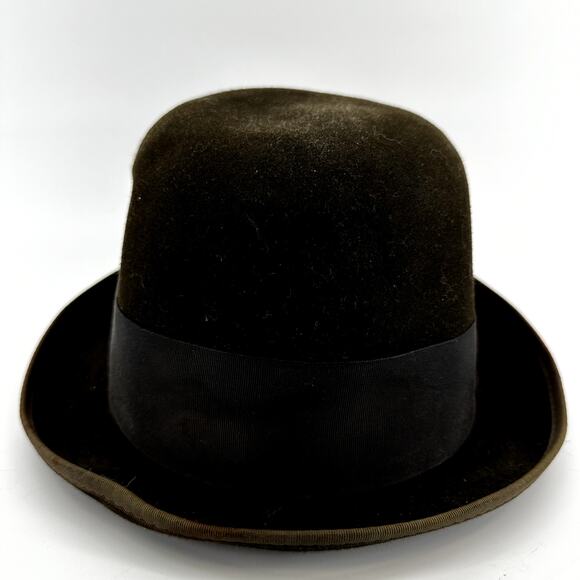 Vintage St. Regis Long Oval Hat Fedora Wool Water Repellent 70s Brown 7 3/8 - Picture 4 of 7